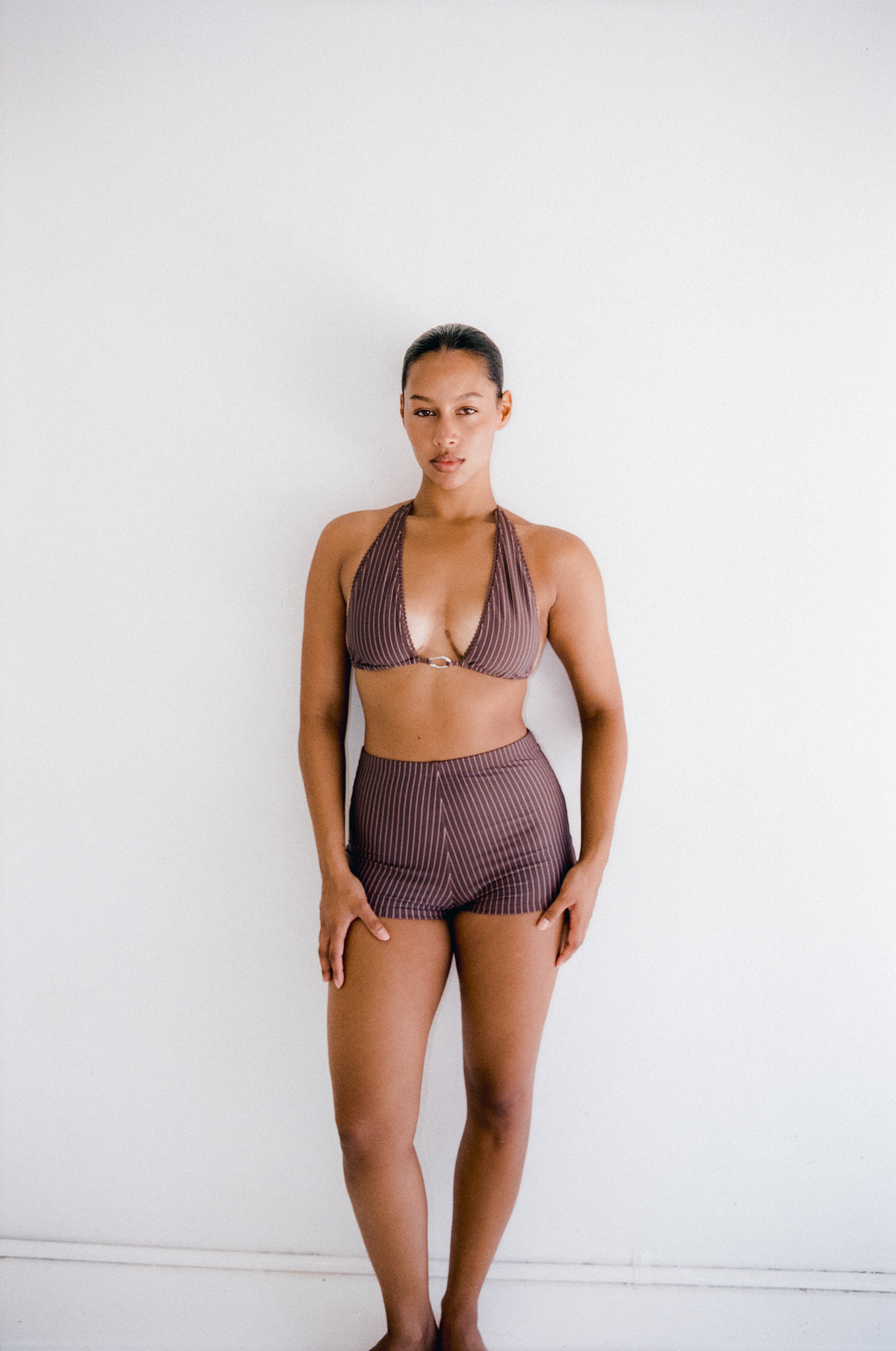 Bianca Triangle - Cocoa Pinstripe - Image 5
