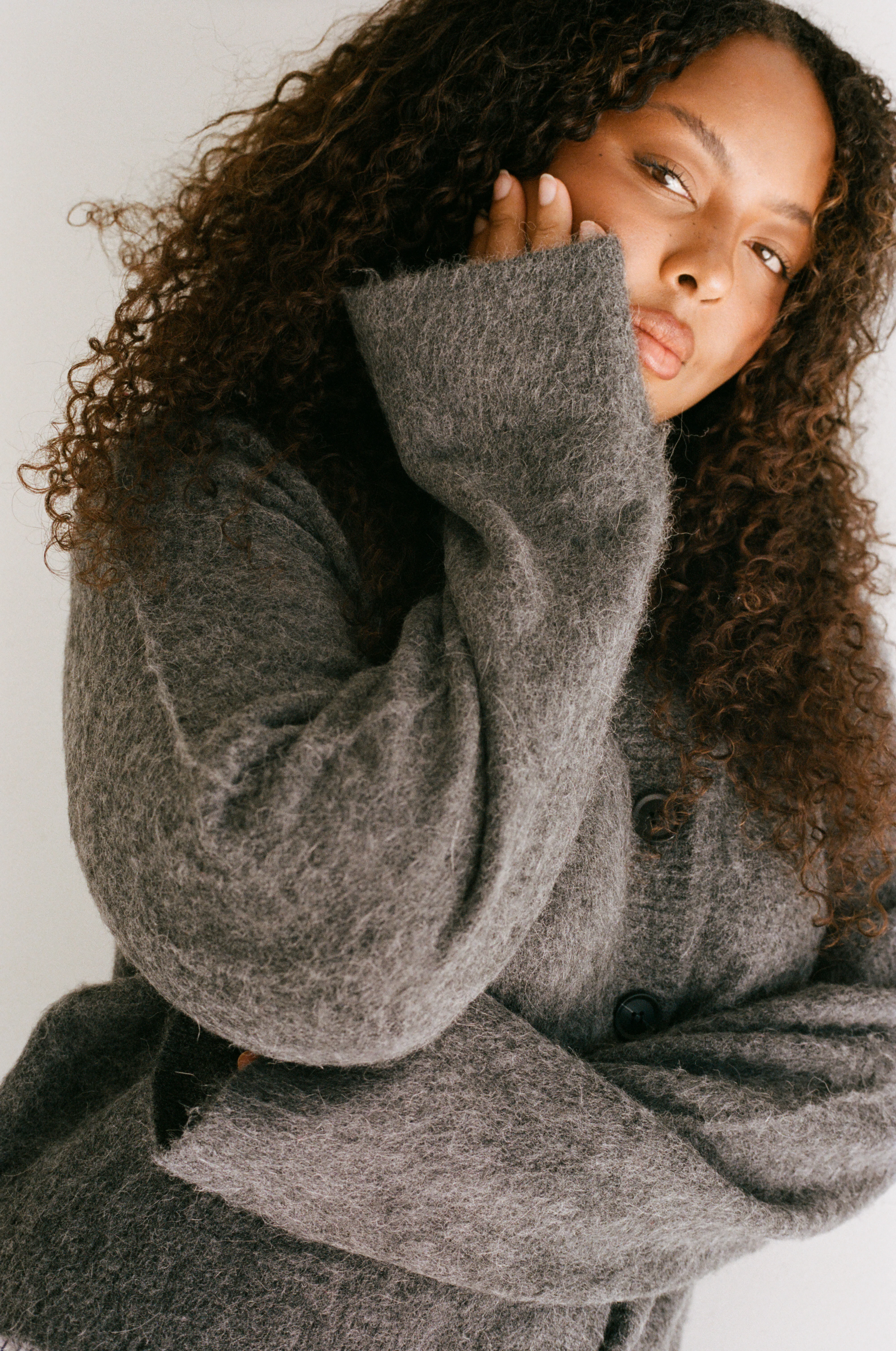 Billie Knit Cardigan - Grey - Image 6