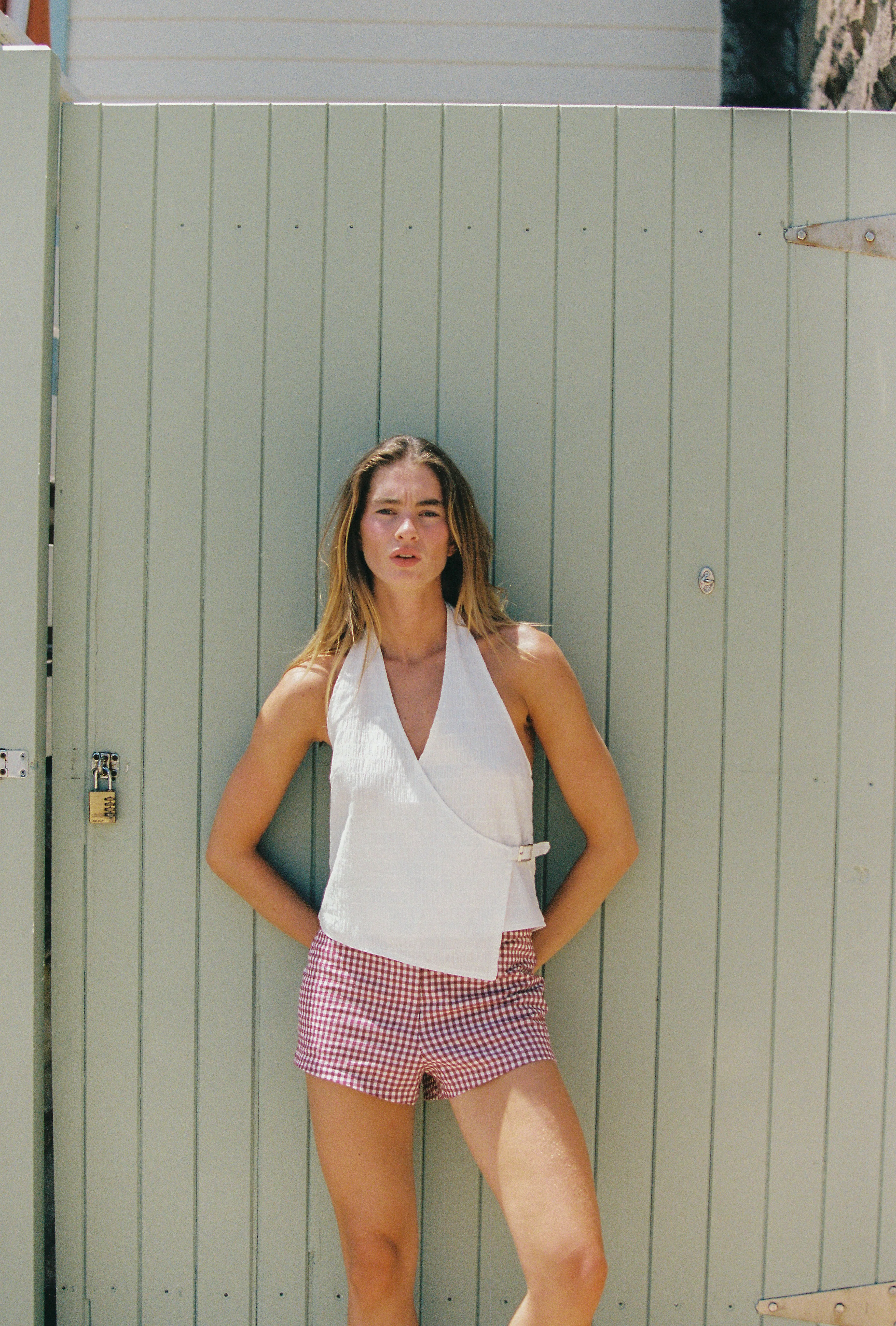 Georgie Halter Top - Blanc