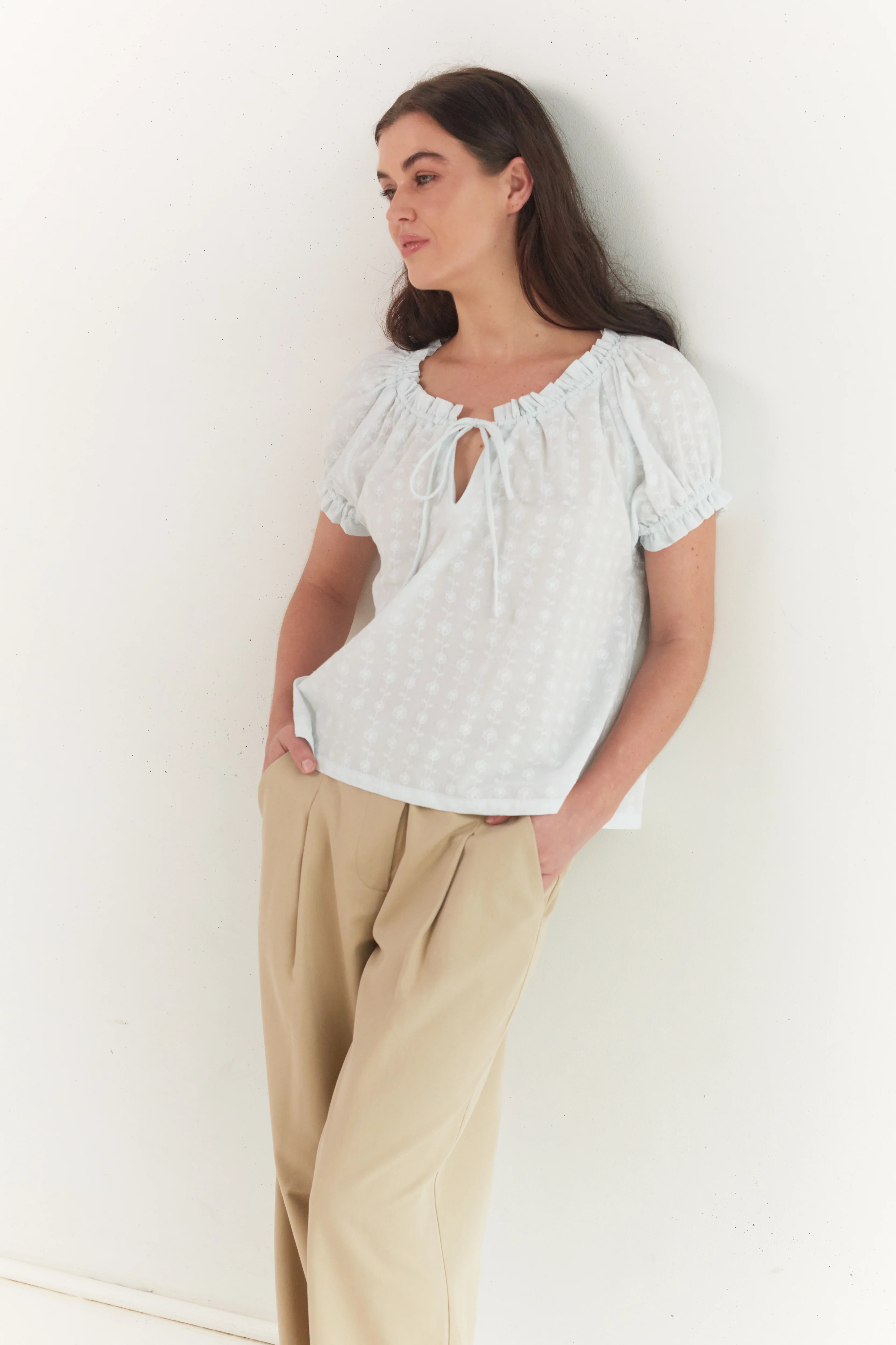 Jasmine Blouse - Powder Blue - Image 6