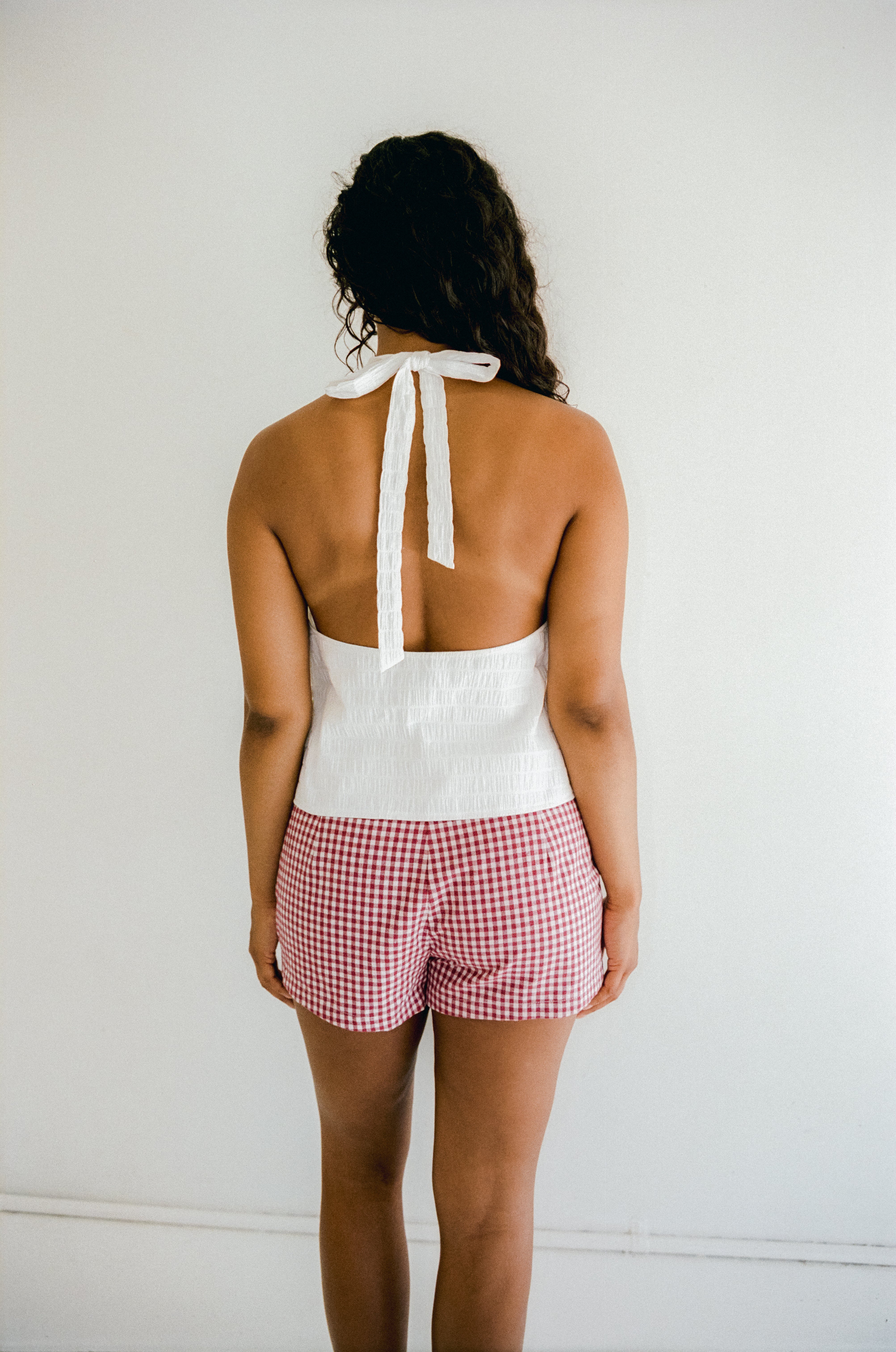 June Tailored Short - Cherry Gingham - Image 3