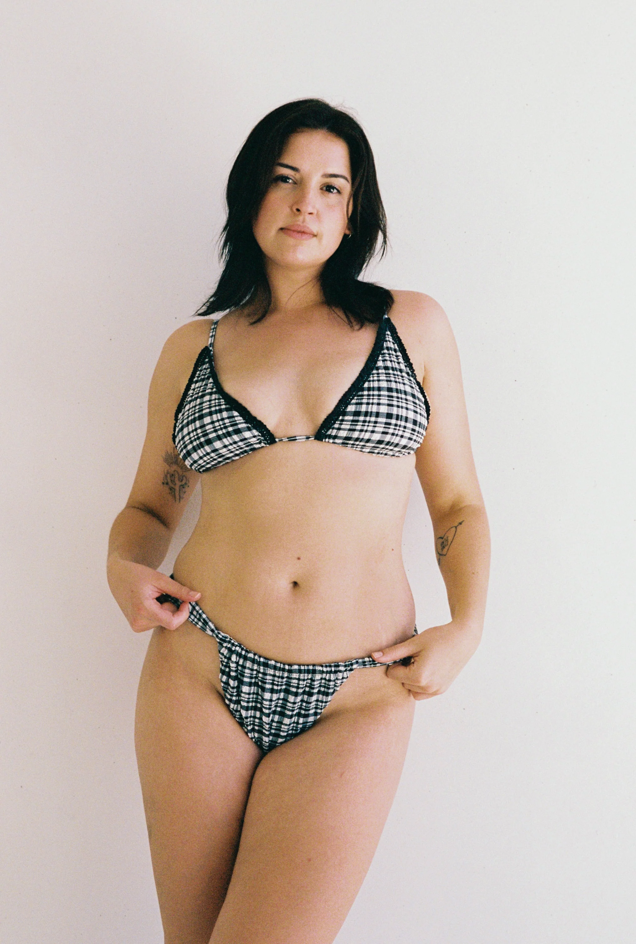 Ruched Brief - Gingham - Image 4